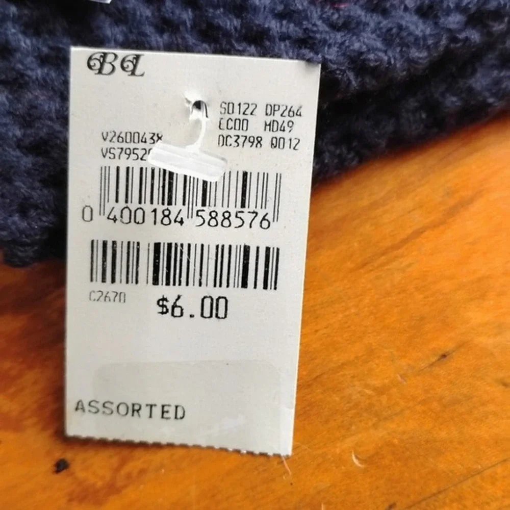 Kim Rogers Sport Navy Blue Knit Headband vintage NOS‎ 90's retro preppy Y2K